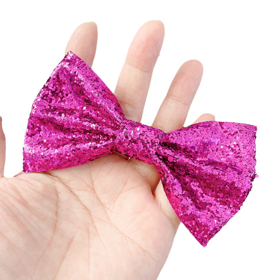 Bow tie performance banquet single adult bow tie British glitter PU color adjustable bow tie
