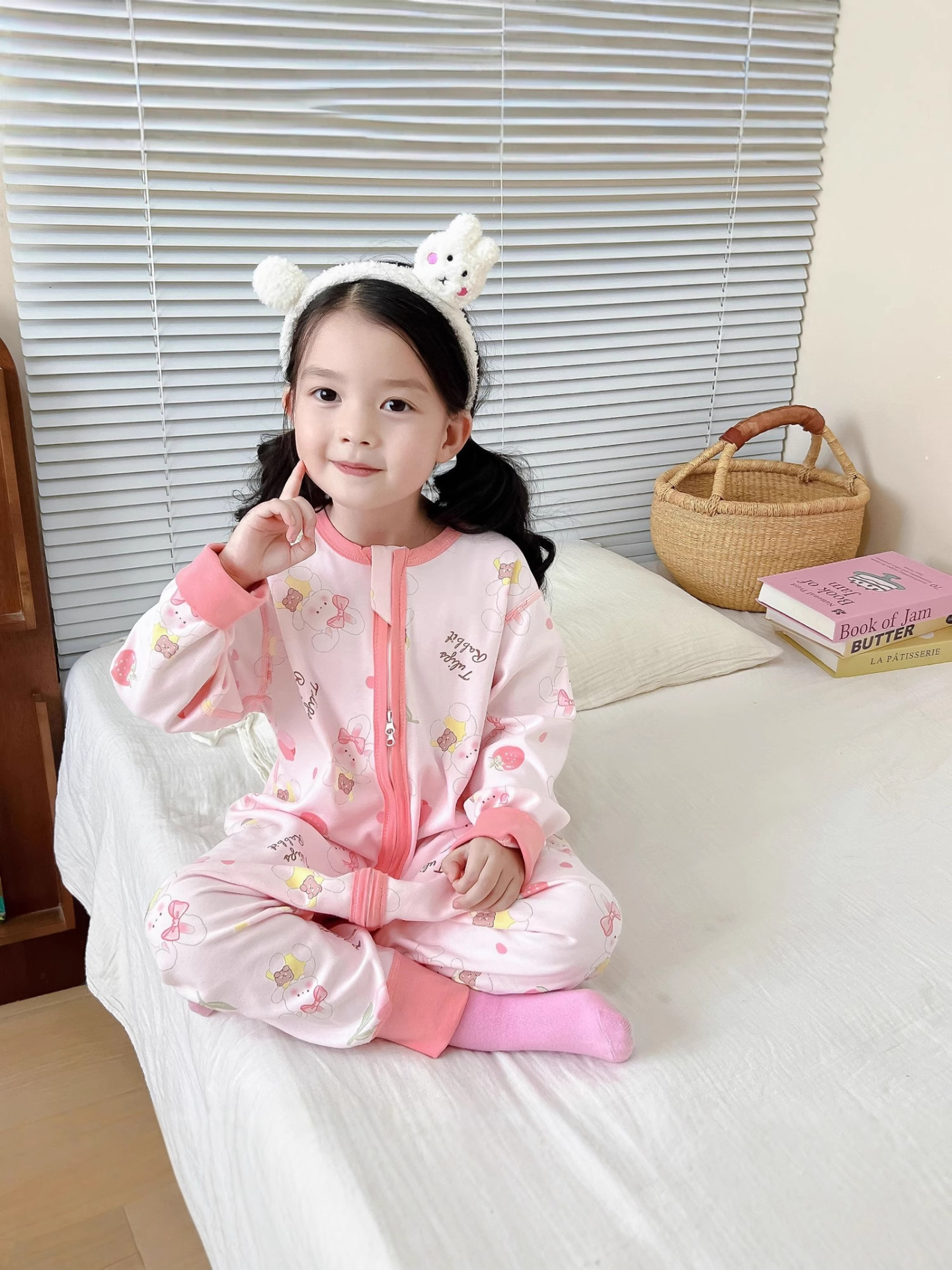 25 Four Seasons Infants and Young Children Seamless Long-Sleeved Sleeping Bag Jumpsuit Anti-Kick Air Conditioning Suit Climbing Suit
