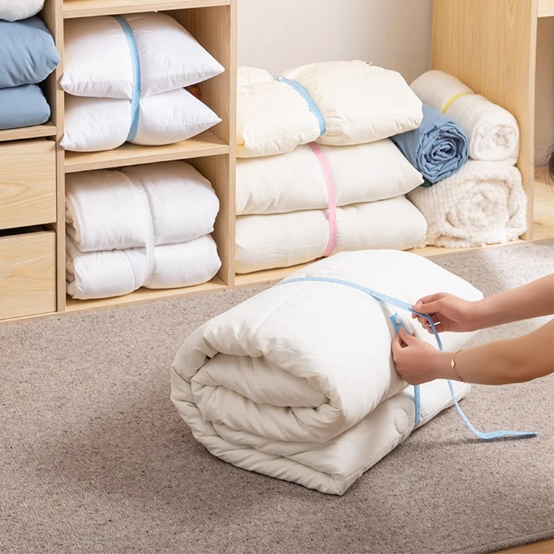 Elastic Binding Straps for Rolling Clothes and Quilts, Special Packing Rope for Stacking Quilts, Wardrobe Storage and Organization Tool