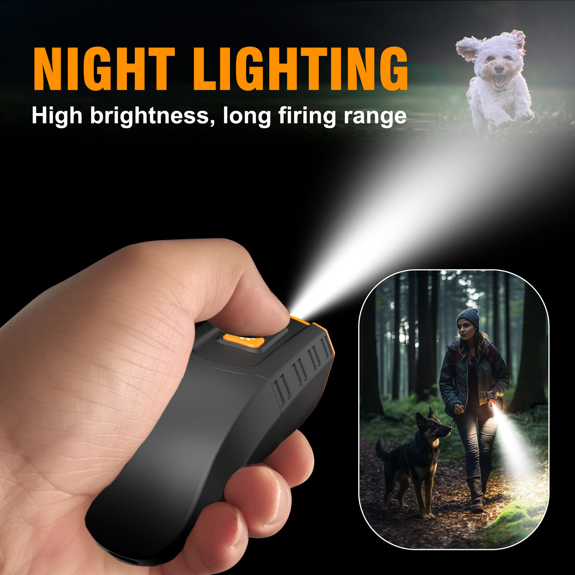 2024 cross-border new hand-held ultrasonic dog trainer mobile portable bark stopper dog repellent pet training supplies