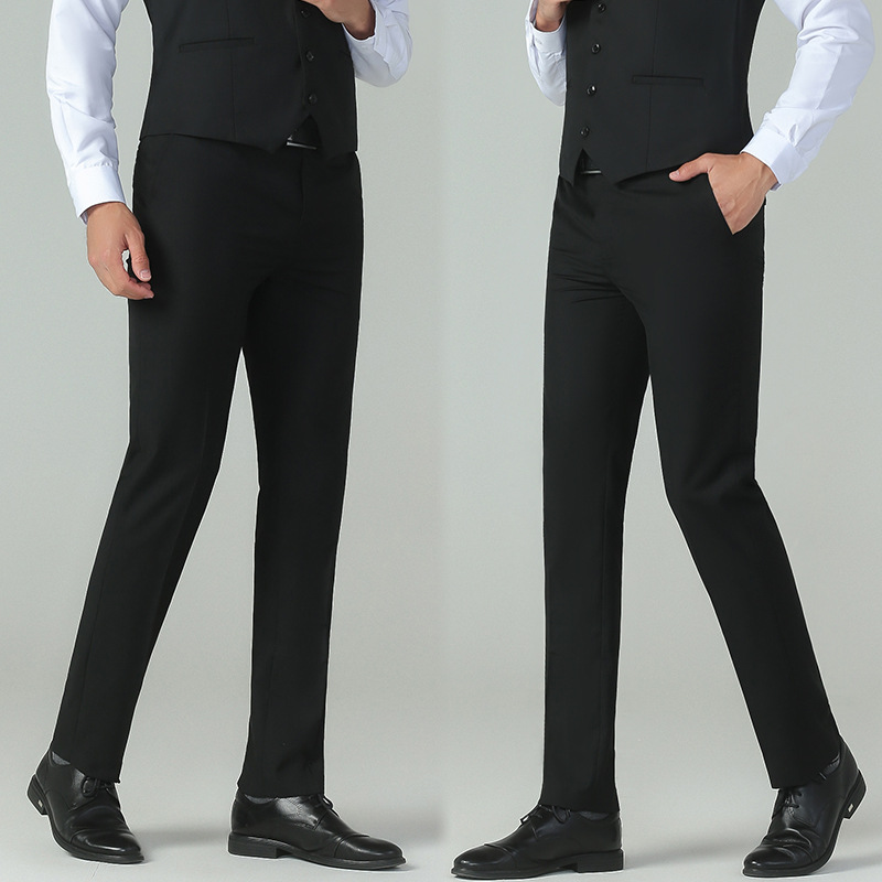 Men's Suit Trousers Business Formal Wear Spring and Summer Thin Slim Black Men's Casual Suit Trousers Straight Trousers Manufacturer