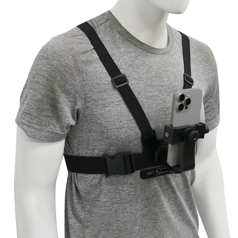 First Person View Shooting Accessories Sports Camera Chest Shooting Strap Live Outdoor Riding Mobile Phone Holder