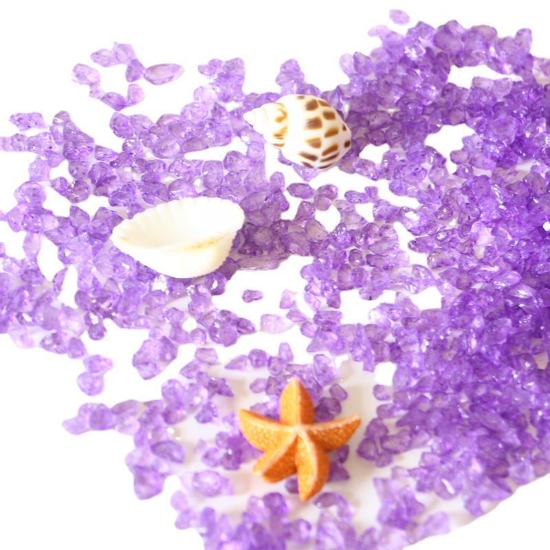 Aquarium Fish Tank Vase Decorative Bottom Sand Colorfuled Glass Sand Micro Landscape Landscaping Glass Sand Glass Gravel Glass Beads