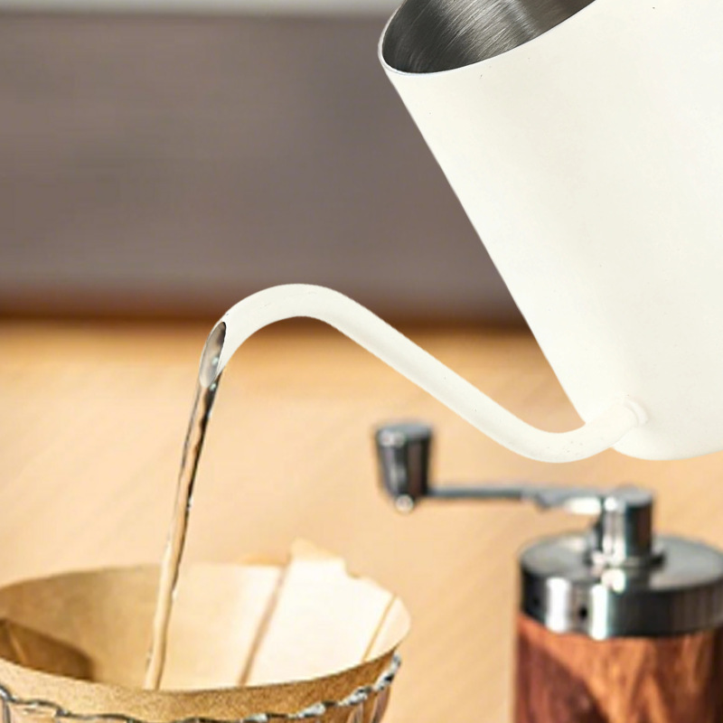 Household Hanging Ear Coffee Hand Brewing Pot Long Spout Stainless Steel Hand Brewing Coffee Pot with Scale Hand Brewing Cup Coffee Utensils