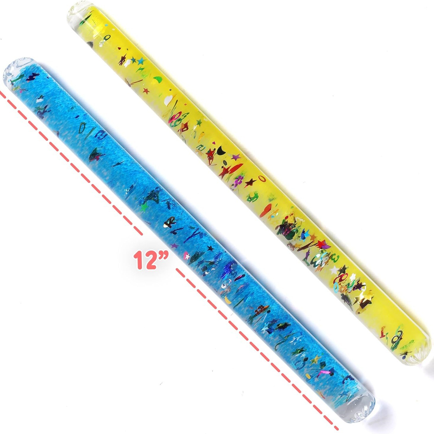 Cross-border liquid flash stick decompression rotating stick oil quicksand stick timer desk sensory decompression toy