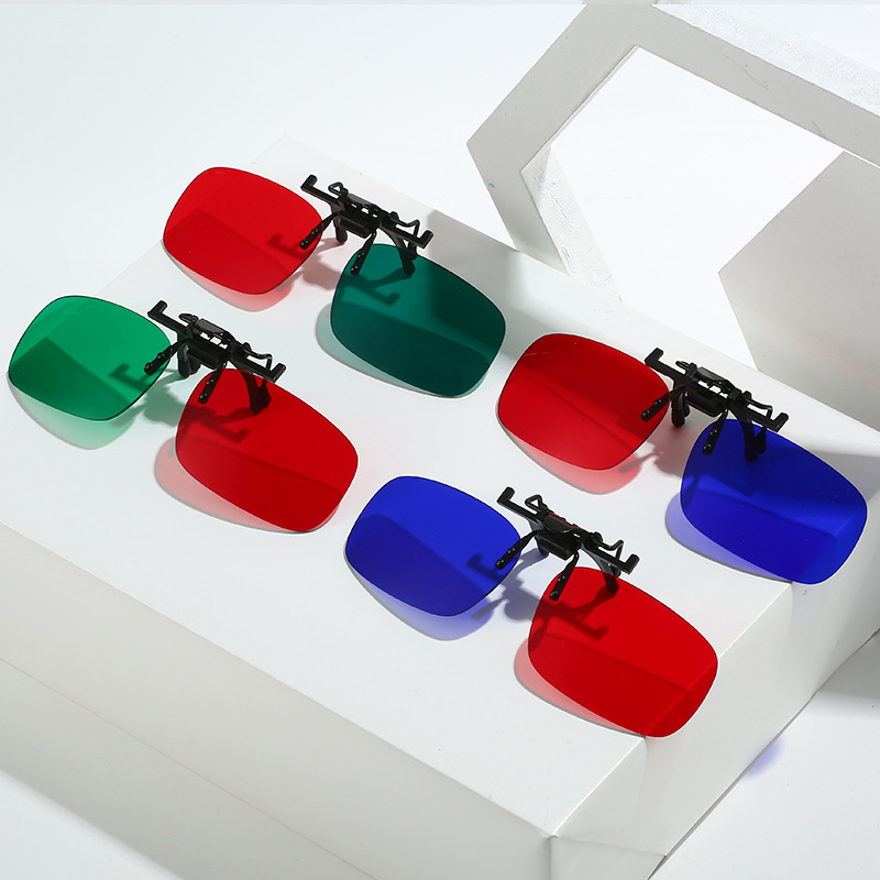 Factory Direct Sales of Red and Blue 3D Glasses Clips, Amblyopia Training Software, Special Red and Blue 3D Clips for Hyperplasia and Strabismus Correction