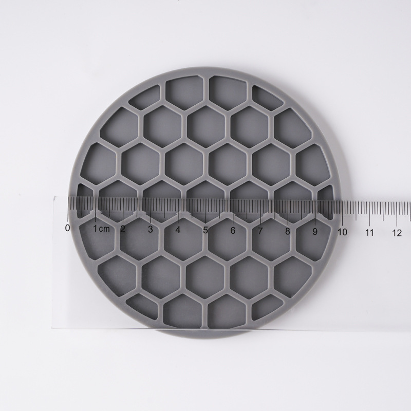 Silicone Coaster Round Striped Drain Insulated Tea Coaster Set Non-Slip Marble Pattern Anti-Scalding Coffee Coaster