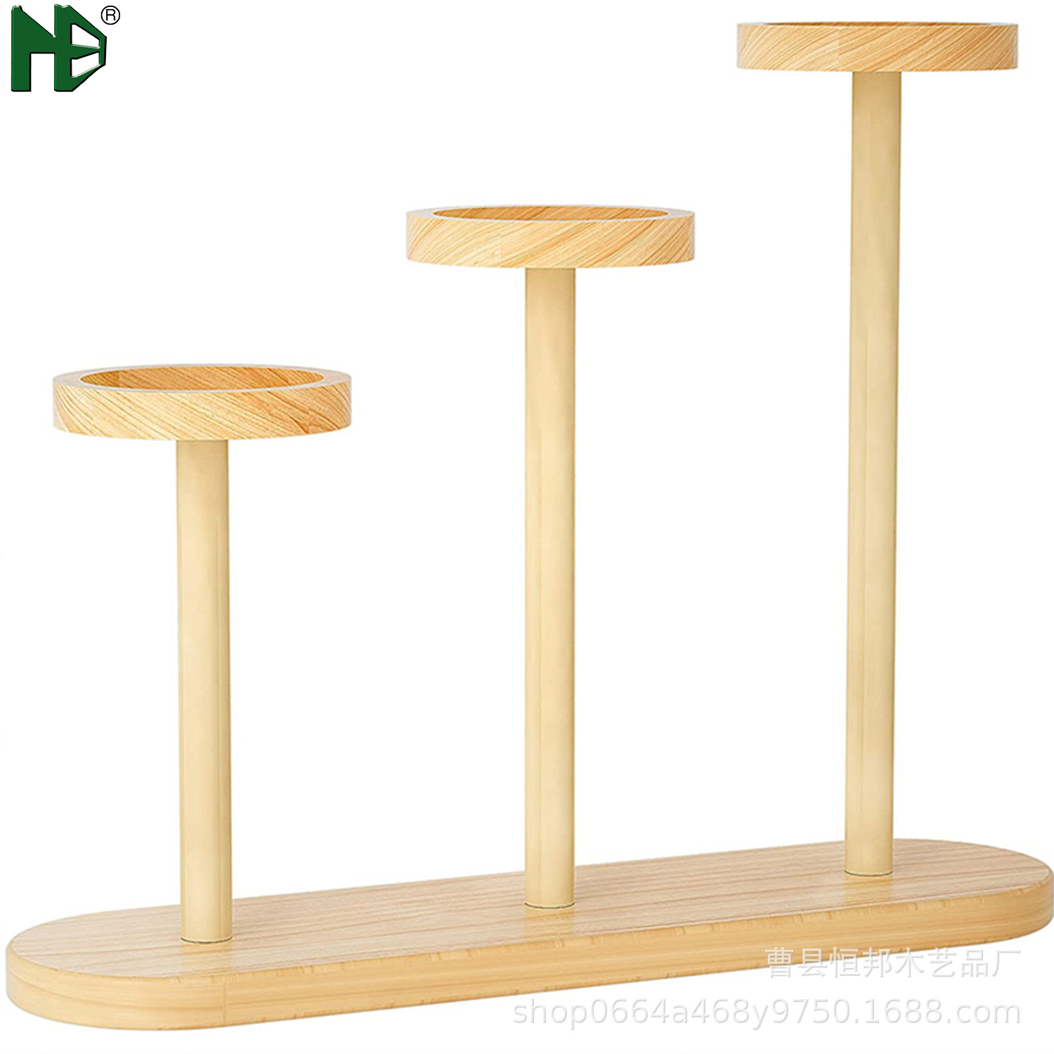 Wooden Desktop Flower Rack Balcony Bay Window Meat Rack Office Desk Mini Flower Pot Rack Decorative Rack Multi-Layer Storage Rack