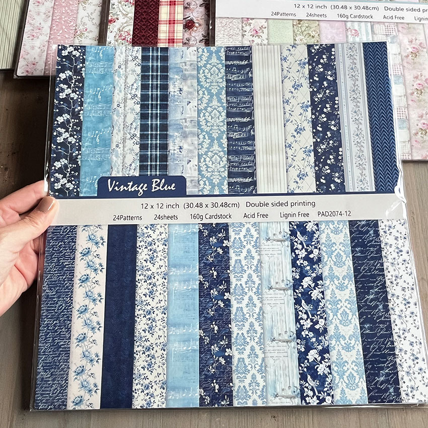 DIY Photo Album Scrapbook Junk Journal Handbook Card Background Paper 12inch Double-Sided Pattern Paper