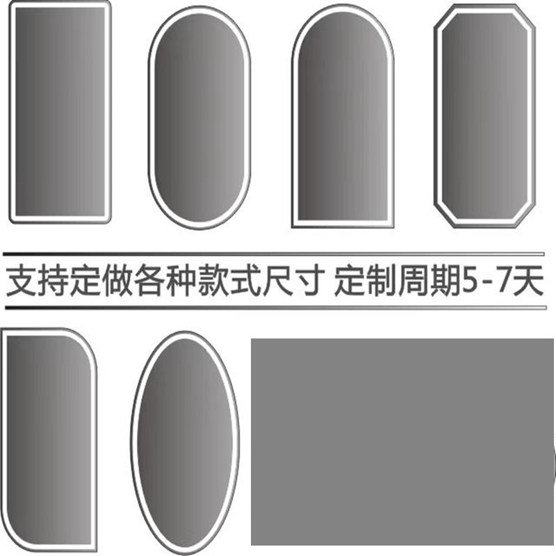 Internet Celebrous Barber Shop Hairdressing Mirror Table Salon Trendy Shop Single-sided Wall Mirror Simple Hairdressing Mirror with Light Special for Hair Salon