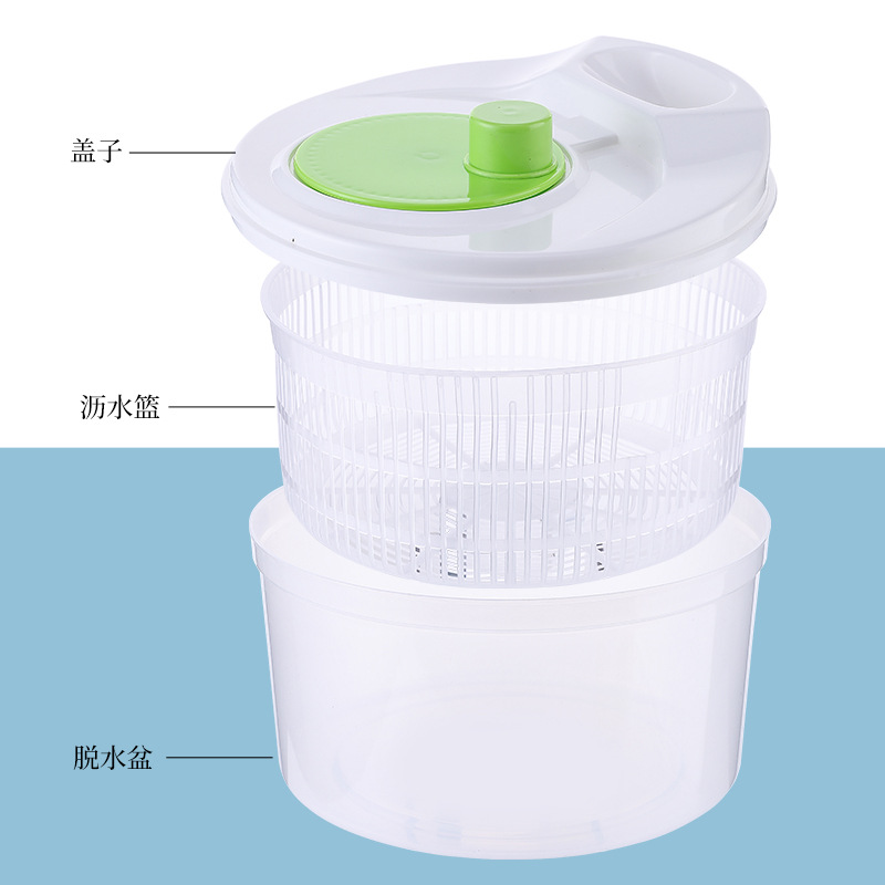 Factory Manual Multi-functional Draining Basket Household Salad Vegetable Washing Basket Dehydrated Basket Vegetable Salad Drying Artifact