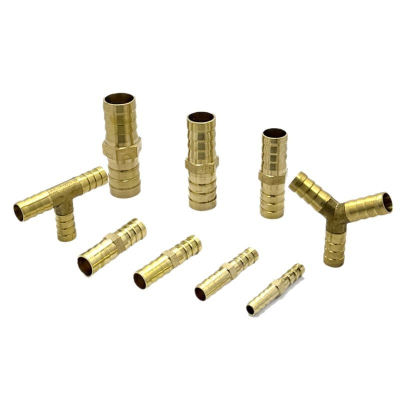 Straight brass pagoda green connector air pipe double fork gas tank hose direct pneumatic accessories straight connector