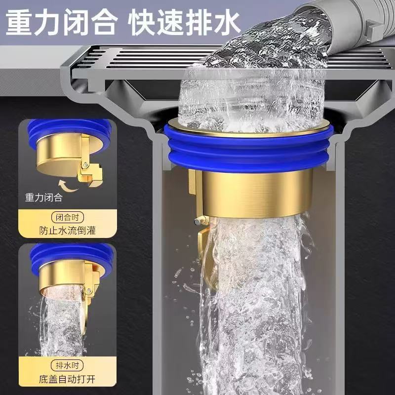 All-Copper Floor Drain Core Insect-Proof and Odor-Proof Bathroom Floor Drain Core Self-Sealing Cover Sewer Anti-Odor Device