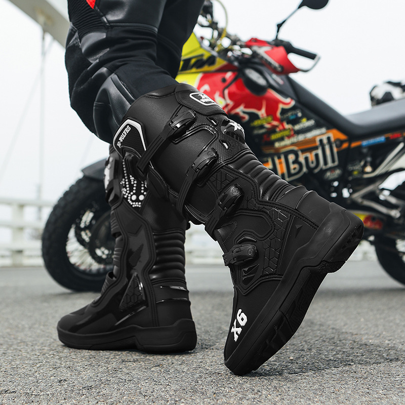 Nine Wolves X6 Off-Road Boots Motorcycle Riding Boots Rally Off-Road Track Shoes Motorcycle Anti-Skid and Anti-Fall Riding Equipment