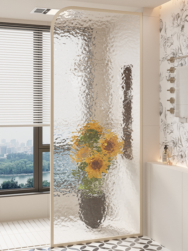 Стеклянная перегородка для ванной из нержавеющей стали с водяными волнами, для разделения сухой и влажной зон, вешалка для полотенец, защита для душа