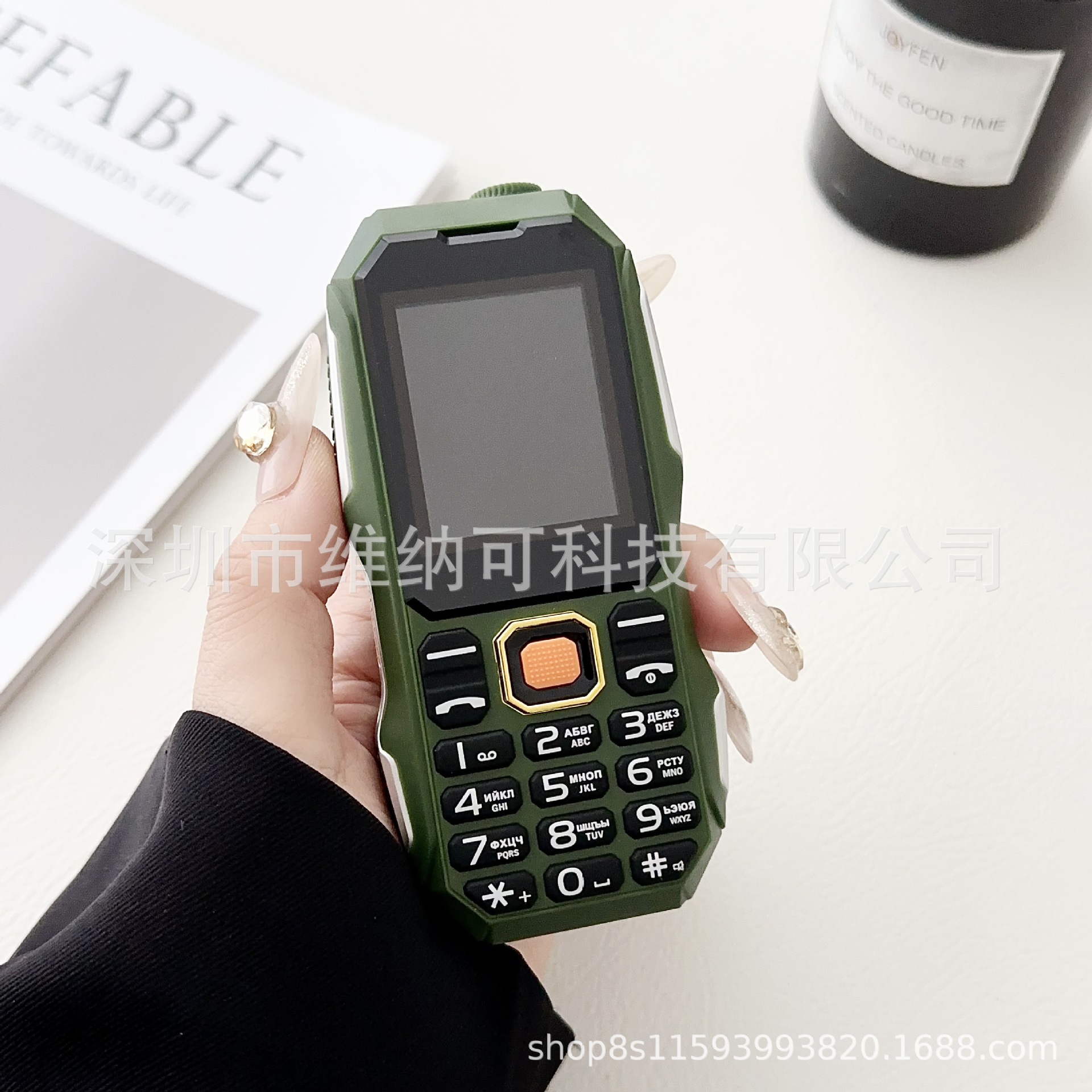 Low-priced hot-selling W2021 cross-border standby three-proof machine dual card large volume font large button large battery foreign language