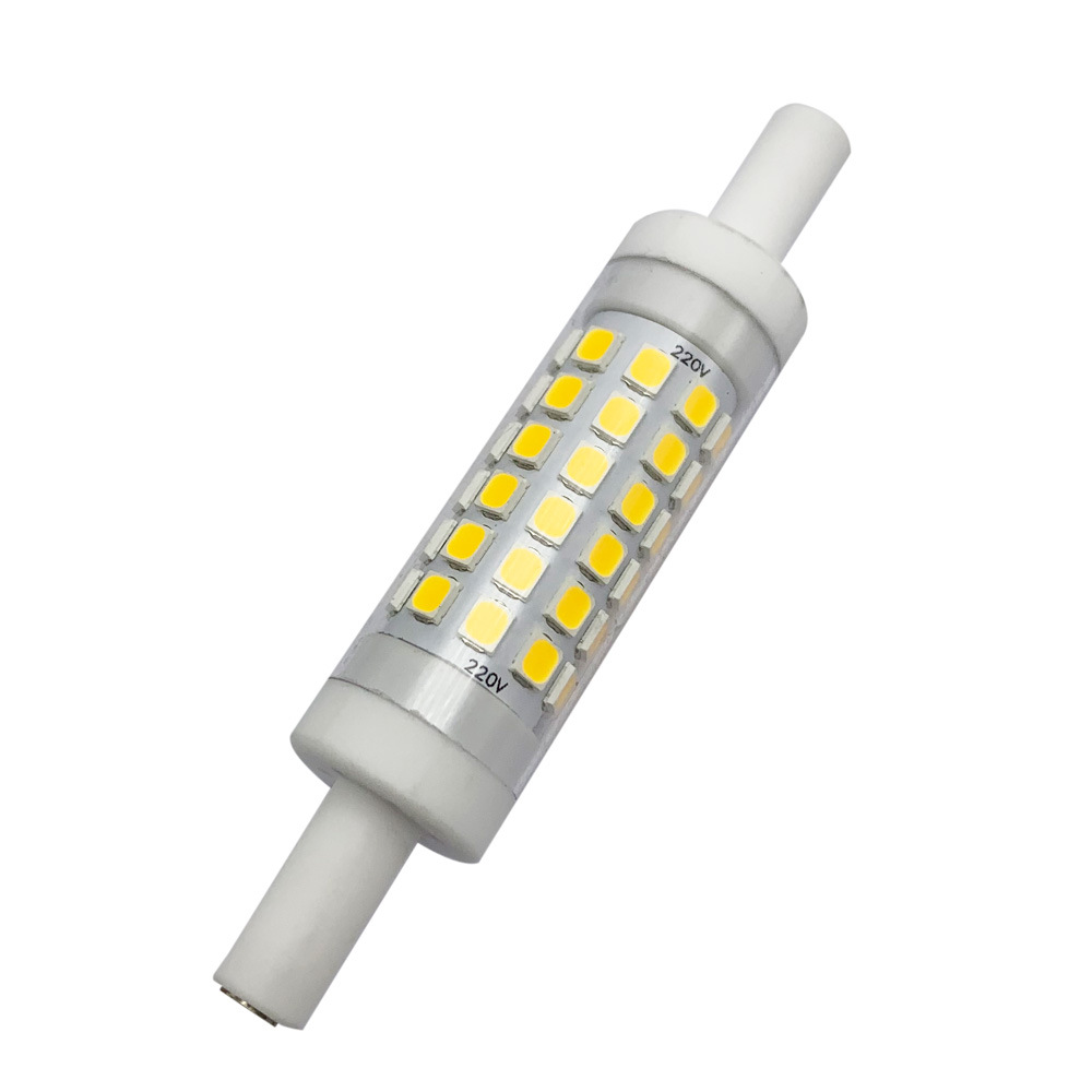 high quality R7S bright LED ceramic tube solar tube 78mm118mm thin lamp instead of iodine tungsten lamp projection lamp