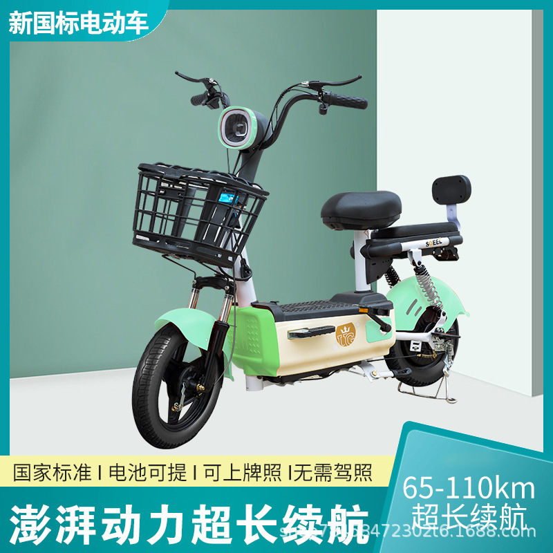 2025 New National Standard Electric Bicycle for Adults, Two-Wheeled Electric Vehicle with Lead-Acid Lithium Battery for Commuting