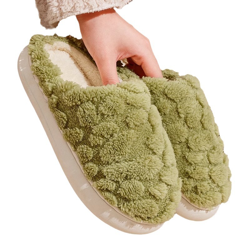 2024 autumn and winter home cotton slippers moon slippers for men and women couples indoor non-slip silent cotton fleece-lined warm