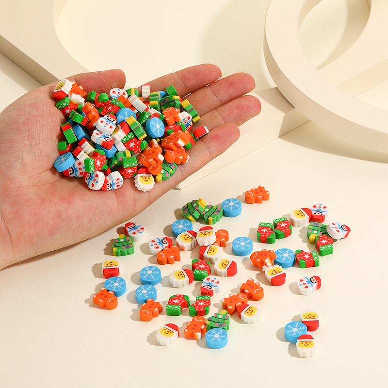 Christmas creative cartoon eraser mini cross-border eraser student prizes stationery set wiped clean without leaving marks