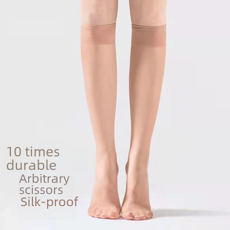 Summer Large Size Mid-Calf Stockings for Women, Ultra-Thin Anti-Snatch, Stovepipe, Japanese Style Black Stockings, Half-Length Calf Stockings Manufacturer