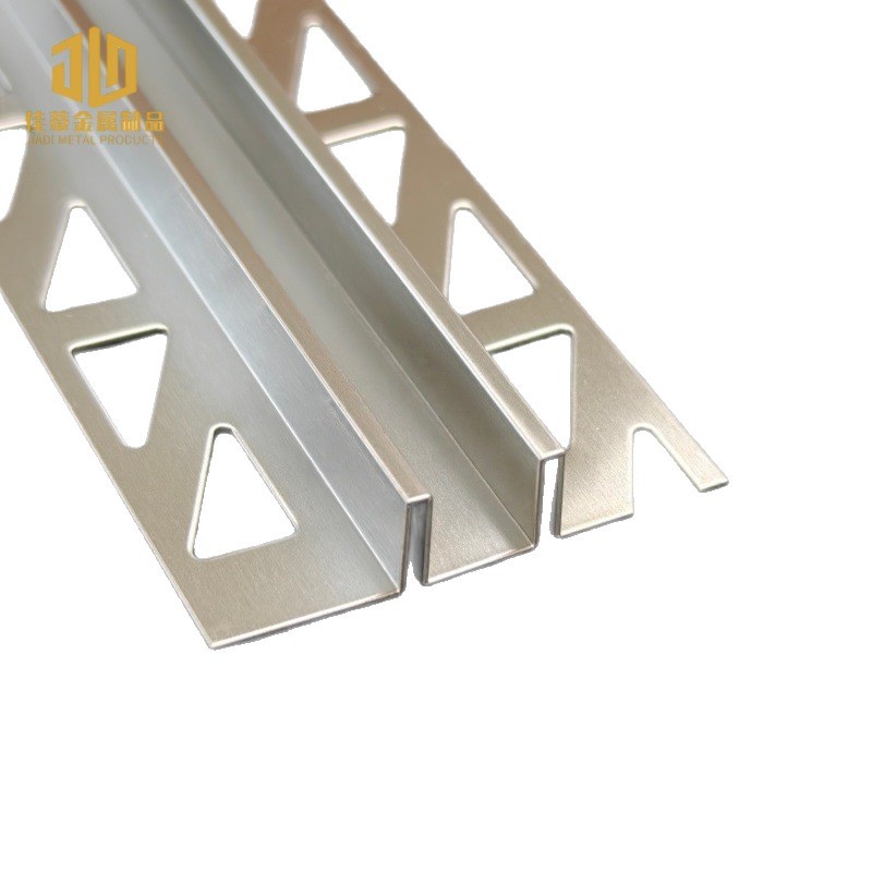 316 Stainless Steel F-Type Glass Fixing Slot Shower Room Partition Bathroom Pre-Embedded Sunken Double T-Slot Profile