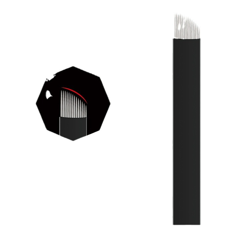 Tattooing needle piece 0.18 black leather needle U-shaped arc wild eyebrow special 18-needle manual line needle semi-permanent eyebrow tattoo