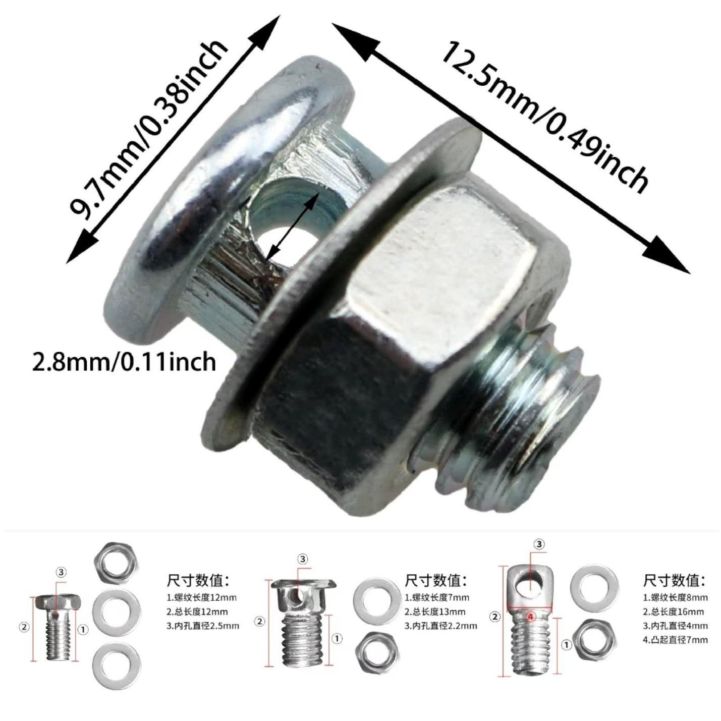 Гайка тормоза велосипеда, винт для блокировки тормозного провода, крепежный винт для тормозного провода