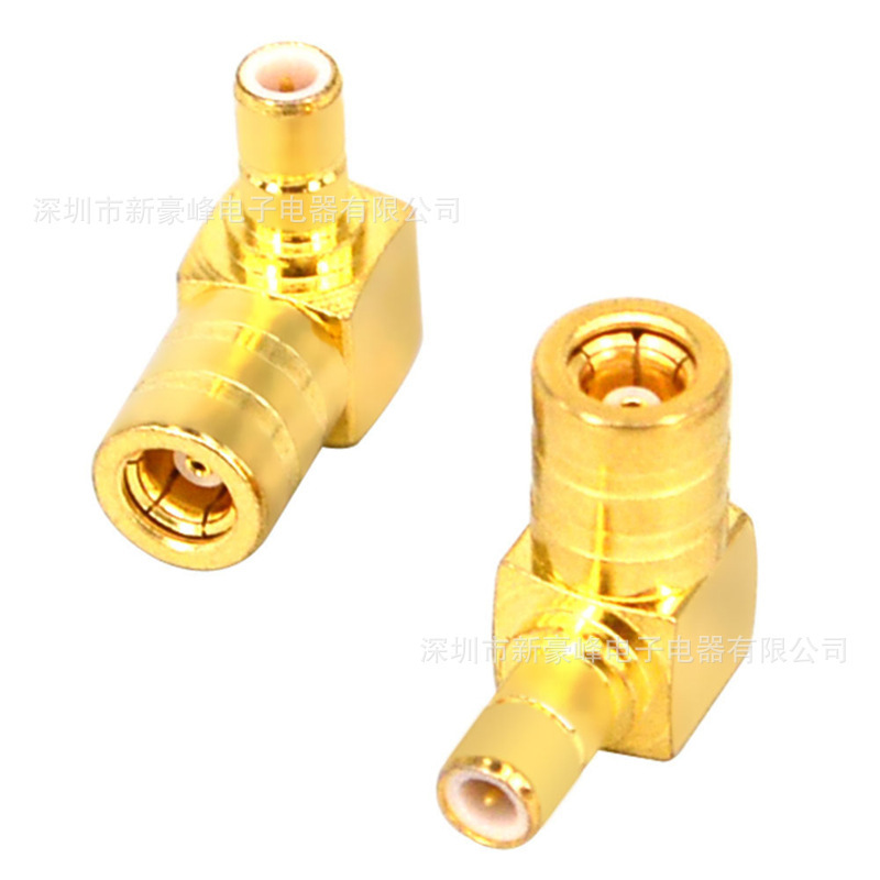 Smbkjw One Male and One Female 2-Megapixel 90-Degree Right-Angle Elbow Adapter Car-Mounted Rf Coaxial Rf Adapter