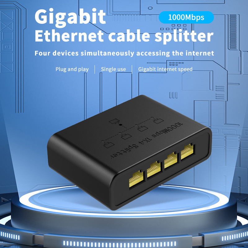 Cross-Border Gigabit 5-Port Switch Security Monitoring Hub USB Powered Adaptive Ethernet for Home Use