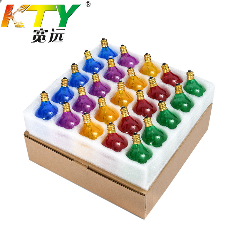 G40 лампочка яркая цветная гирлянда запасные пузырьковые аксессуары 220-240 7W, европейский стандарт, вольфрамовая лампочка оптом