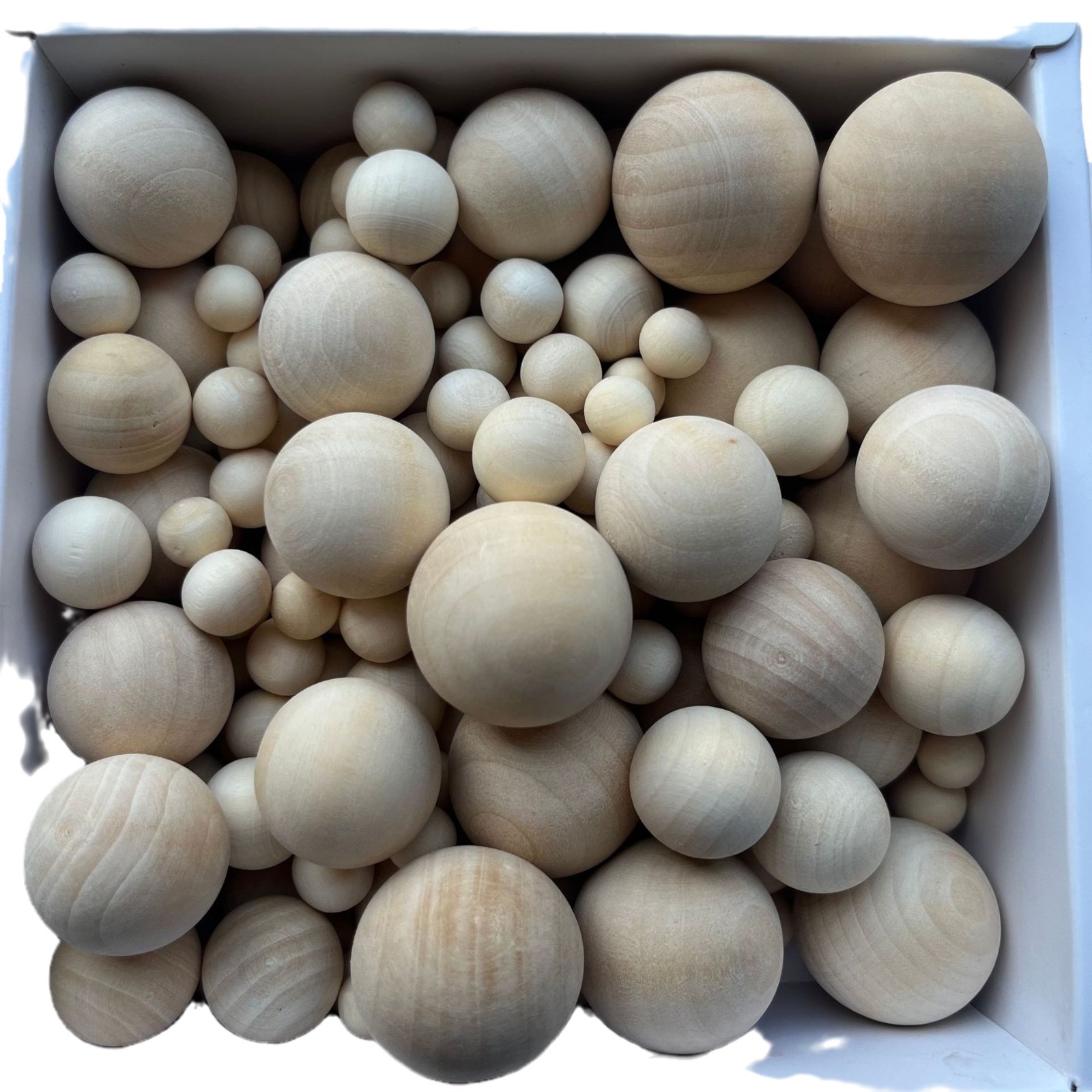 Lotus Wood non-hole ball solid wood ball round beads solid wood ball painted wood ball DIY loose beads
