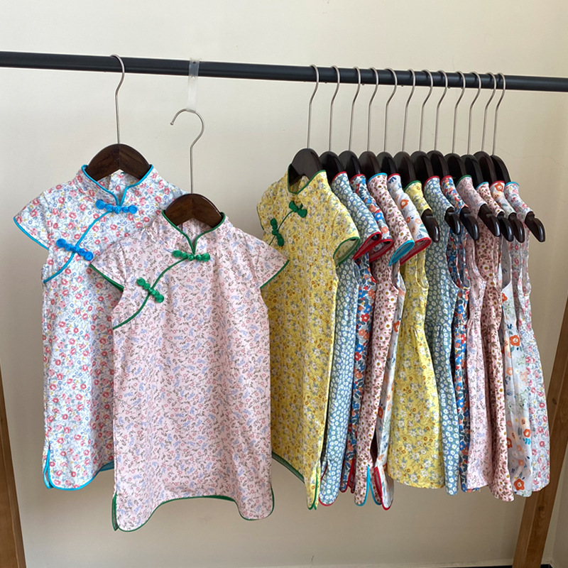 2023 новое платье детский ханьфу элегантное танг платье этническая детская одежда детское платье принцессы девочки чонгсам