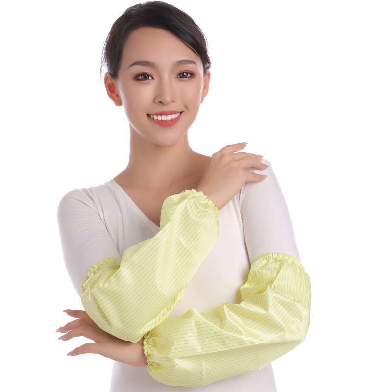 Anti-Static Striped Sleeves for Cleanroom Use, Dust-Free Protection for Men and Women in Electronic Factories, Blue Cross-Border