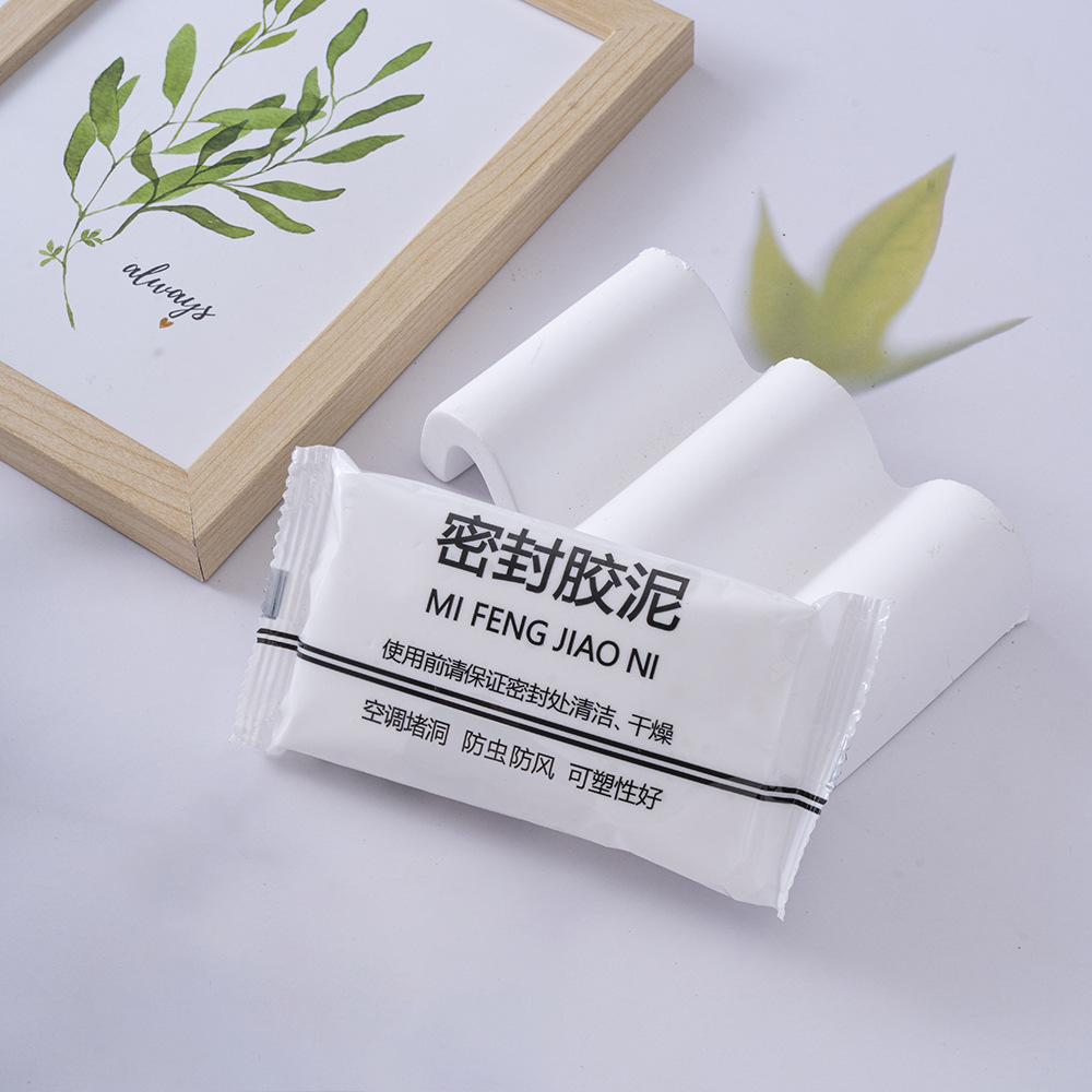 Sealing Putty for Plugging Air Conditioning Holes, Waterproof Sealing Clay, Household Filling and Sealing Air Conditioning Clay, Pure White, Quick-Drying, Handmade