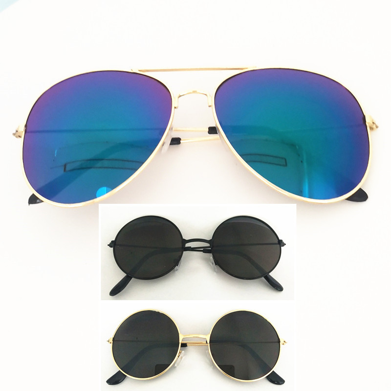 Круглая оправа солнцезащитные очки с плоским зеркалом фабрики 3026 очки 3025 очки для детей