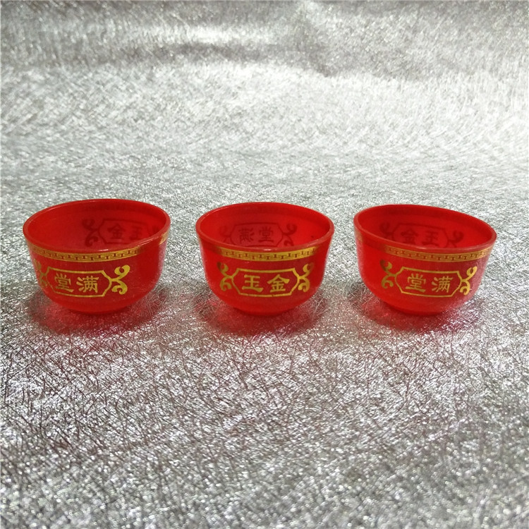 Оптовые принадлежности для поклонения богам, буддийская чайная чашка, чашка для поклонения, свадебные принадлежности, красная свадебная пара