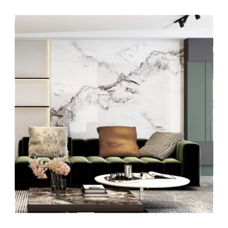Modern Simple Spc/Carbon Crystal/Anti-Collision Pet Marble Tv/Sofa/Hotel/Office Background Wall