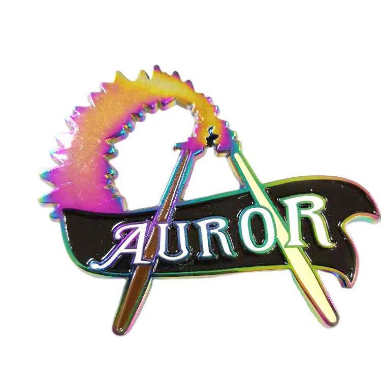 Badge Customized Metal Cartoon Badge Wenchuang Travel Commemorative Badge Customized Gift UV Color Printing Baking Paint Color Badge