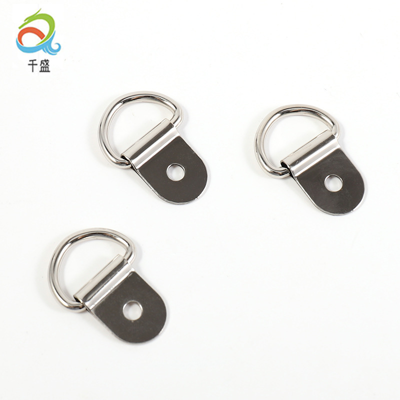 in stock wholesale half ring D buckle plus iron d pull ring outdoor V fixed hook mobile phone case accessories D fixed buckle