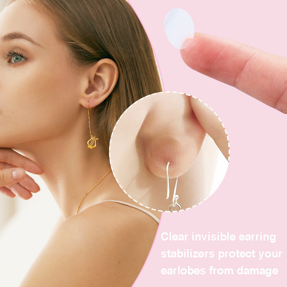 Support Transparent Invisible Earlobe Protection Sticker Female Ear Holes Anti-Expansion Sticker Breathable Ear Lug Protection Sticker