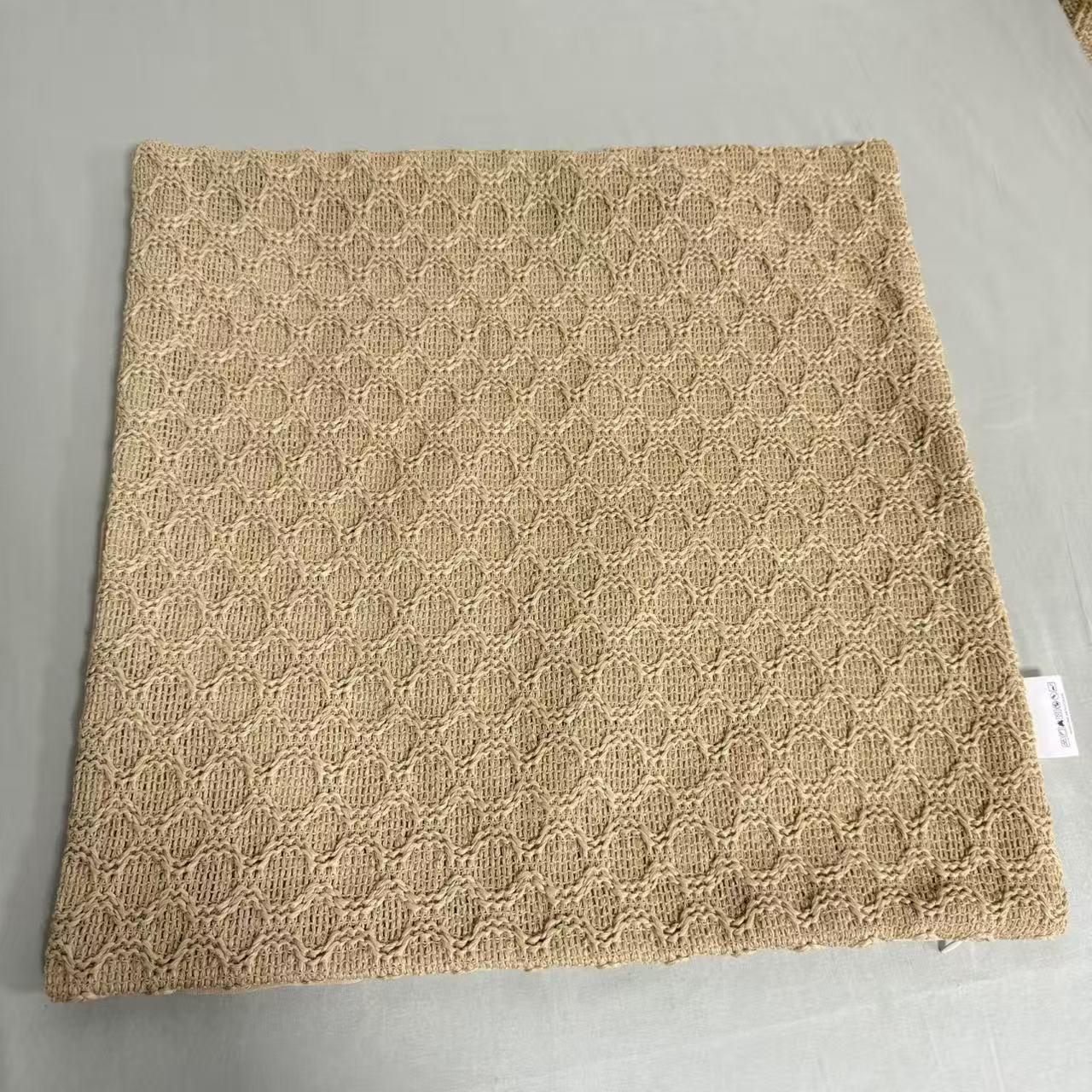 Outdoor Sunscreen Abrasion Resistant Straw Fabric Throw Pillow Cover Throw Pillow