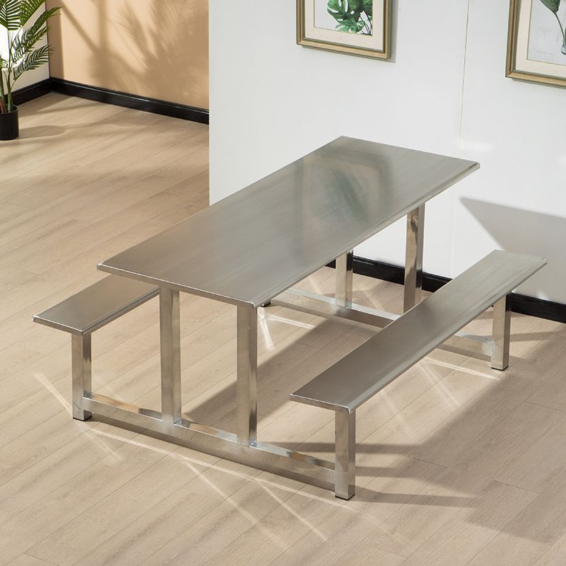 Canteen Table and Chair Set for 4, 6, 8 People, School Students, Company Employees, Canteen Integrated Table and Chair Wholesale