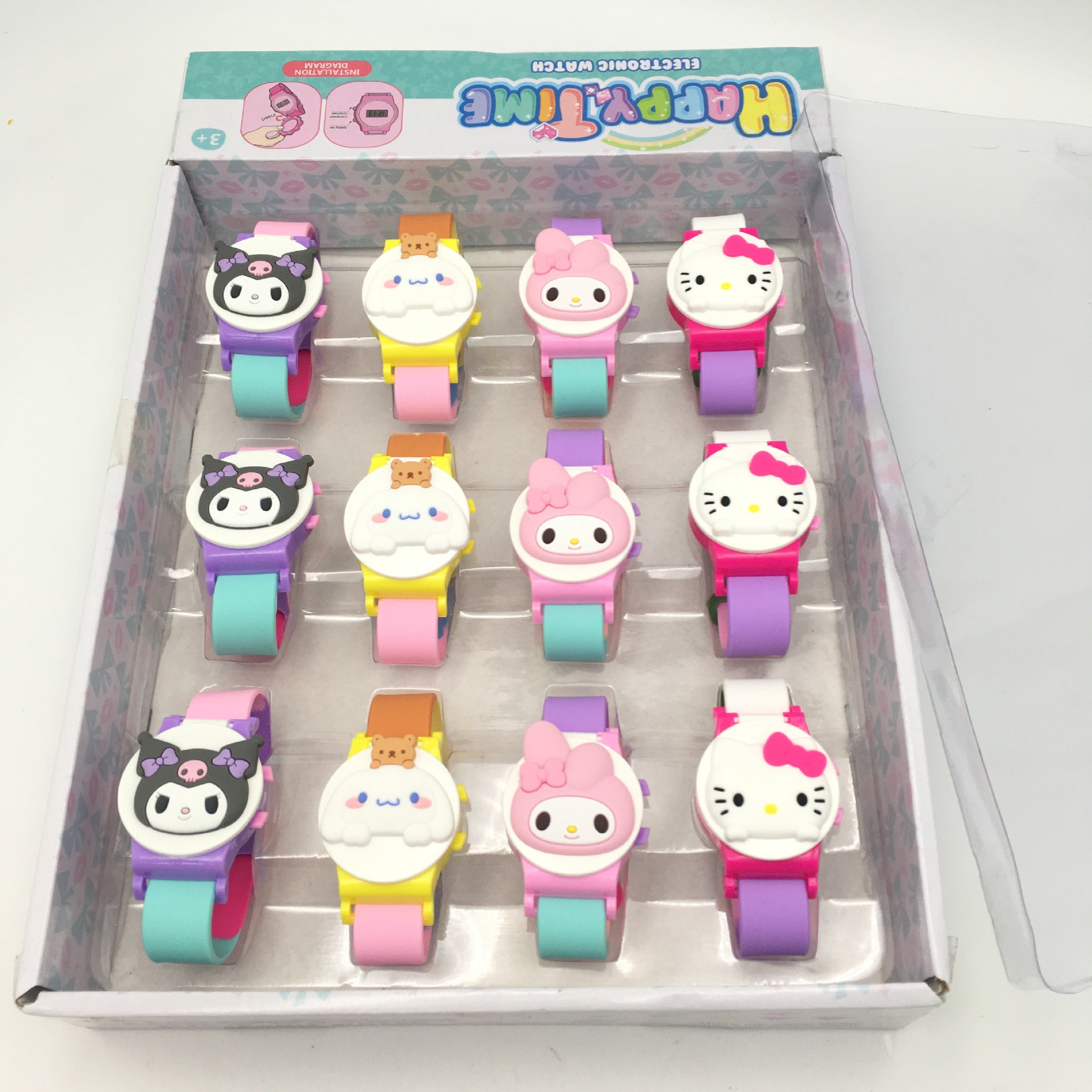 Anime sanliou silicone electronic watch loromi big ear dog Melita children's watch gift scratching machine watch