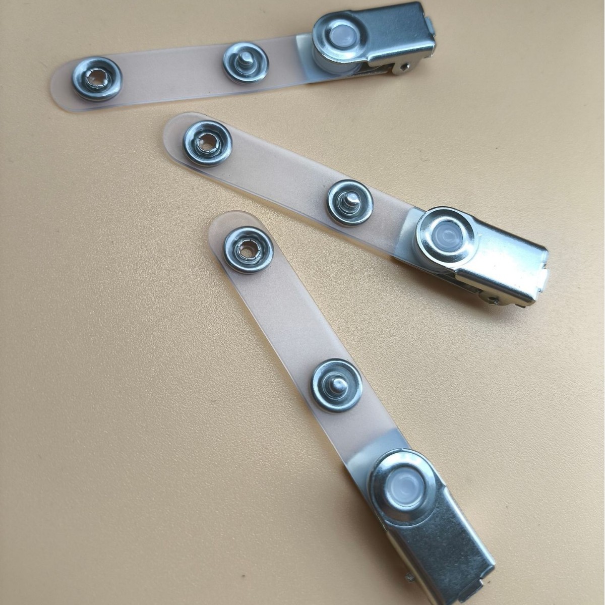 Transparent Pe Tape Metal Badge Clip Brand Clip Twill Clip Business Card Clip Factory Direct Sales Customizable Pattern