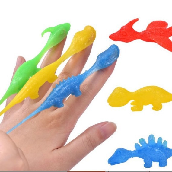 Catapult dinosaur fun toy finger Dart launch small dinosaur decompression soft glue cross-border new exotic supply wholesale
