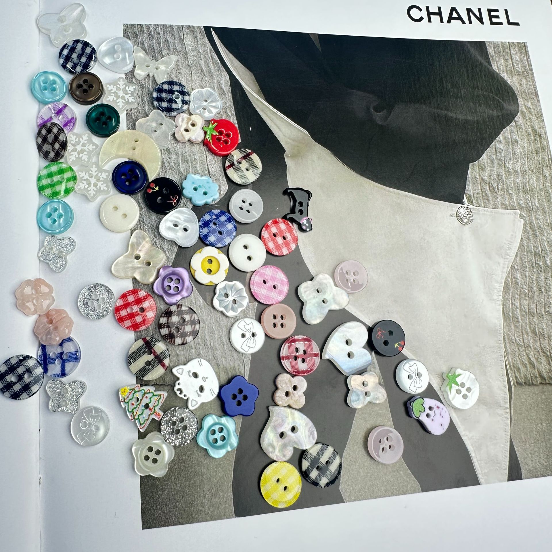 Korean Cream Button Blind Box Mixed Ins Style Hand Ledger Decoration DIY Baby Clothes Accessories Beaded Jewelry Buttons