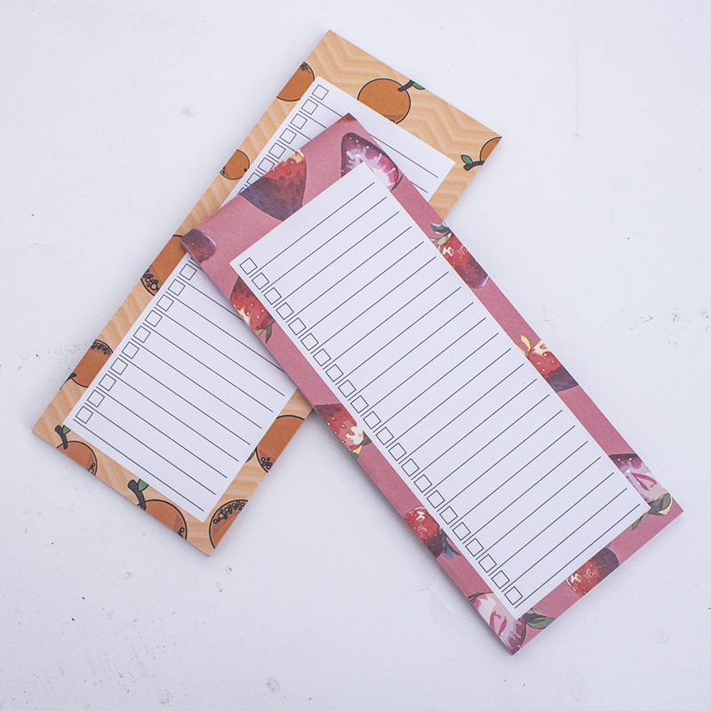 Cross-Border Soft Magnetic Refrigerator Magnet Fruit Pattern Magnetic Note Pad Tearable Magnetic Note Pad Shopping List Planner
