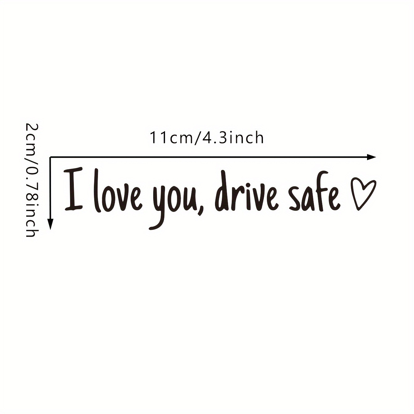 Foreign trade ILU Drive Safe safe driving waterproof vinyl car stickers car universal rearview mirror decoration stickers