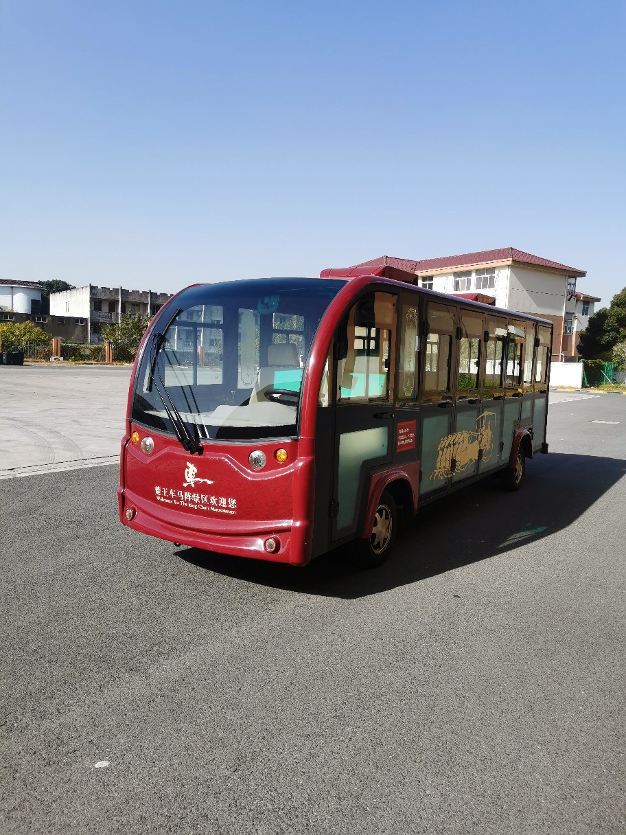 14-17 Seats Electric Cartoon Sightseeing Car Four-Wheel Scenic Spot Sightseeing Car Hotel B&B Shuttle Bus Tourism Sightseeing